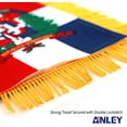 thumbnail image 6 of Anley 4 X 6 Inch Dominican Republic Fringy Window Hanging Flag - Mini Flag Banner & Car Rearview Mirror Décor - Fringed & Double Sided - Dominican Hanging Flag with Suction Cup, 6 of 7