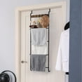 thumbnail image 4 of 5 Tier Over The Door Towel Rack Bathroom Behind Door Towel Holder with Hooks, 4 of 8