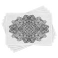 thumbnail image 1 of Ambesonne Black White Place Mats Set of 4, Circular Celtic Knot, Standard Size, Black White, 1 of 6