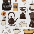 thumbnail image 4 of AI Shower Curtain Drip Coffee Maker Pattern Waterproof Fabric Bathroom Shower Curtain Set with Hook 72x72 Inch, 4 of 5