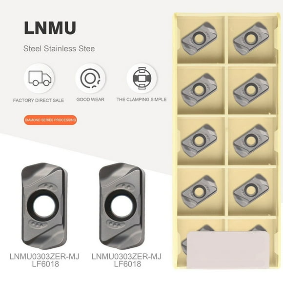 LNMU0303ZER-MJ LF6018 Insert d'Alimentation en Carbure pour LNMU0303 C16 17 20 25mm