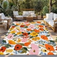 thumbnail image 2 of Spring Flowers Outdoor Rug for Patio/Deck/Porch, Non-Slip Large Area Rug 5 x 8 Ft, Watercolor Floral Daisy Poppy Plants Rustic Indoor Outdoor Rugs Washable Area Rugs, Camping Rug Carpet Runner, 2 of 8