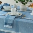 thumbnail image 5 of Ravenna Yarn Dyed Jacquard Heavyweight Fabric Table Cloth Everyday Parties Weddings and Holiday Tablecloth 60" x 84" Rectangular Blue, 5 of 8