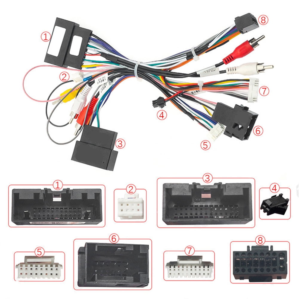 Furulu 16Pin Radio Stereo Power Cable Wiring Harness Adapter For Ford Focus F150 Ranger