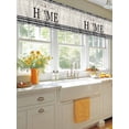 thumbnail image 5 of Sweet Home Window Valance, Black Buffalo Plaid Wood 2 Pack Decorative Curtain for Small Windows, Light Filtering Valance with 3” Rod Pocket, 60"W x 18"L, 5 of 9