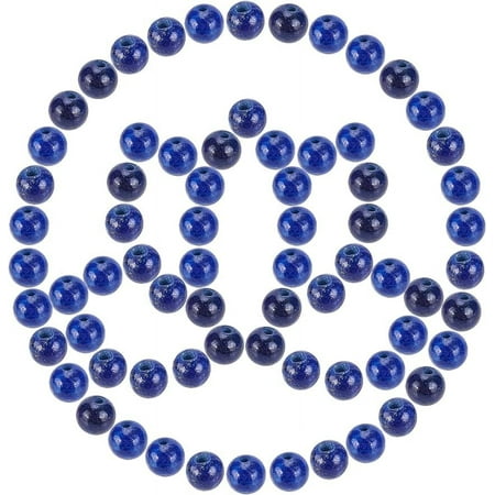 400pcs Lazuli Beads 4mm Gemstones Beads Semi Precious Beads Smooth Round Loose Beads & Elastic Thread & Plastic Bead Containers