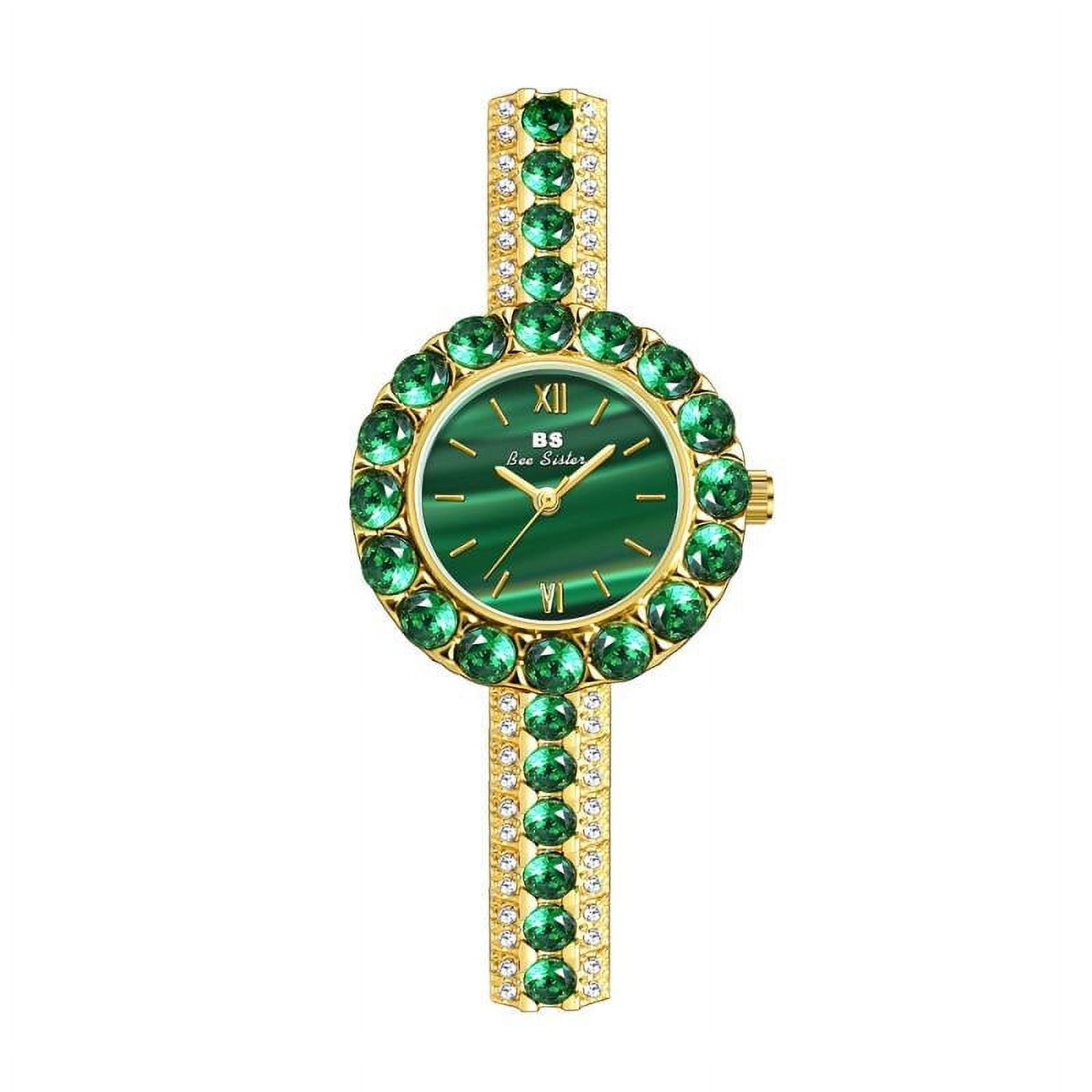 Bs Bee Sister 2022 Small Dial Diamond Green Watch For Women