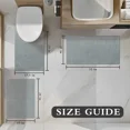 thumbnail image 6 of ChakmeOne Bathroom Rug Set 3 Piece, Non Slip Bath Mats,Super Absorbent Quick Dry Machine Washable,Complete Bath Mats for Shower Tub Floor & Toilet, 17"x24"+17"x32"+17.5"x24"U-Shape, 6 of 8