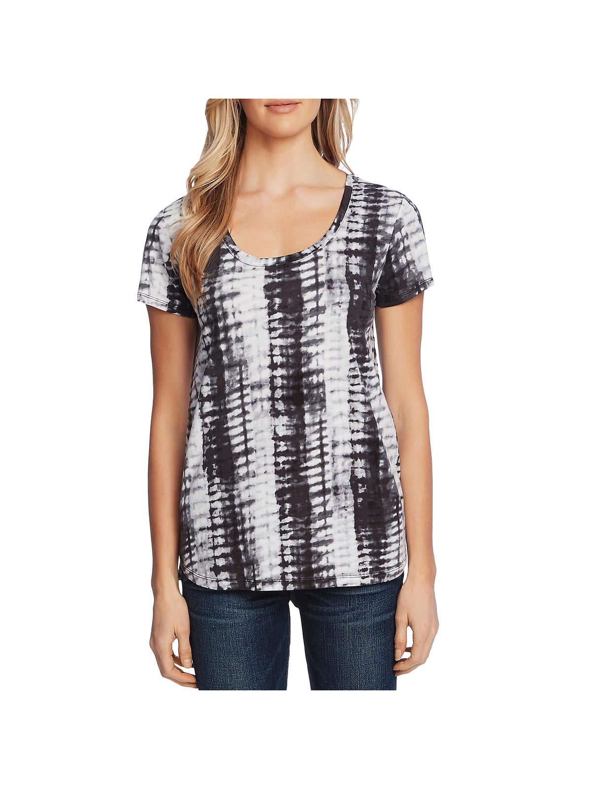Vince Camuto Womens Tie-Dye Scoopneck T 