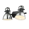 thumbnail image 4 of Yep by Golden Lighting Duncan 2-light Vanity in Matte Black and Chrome shade, 4 of 4