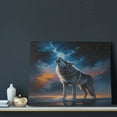 thumbnail image 3 of Logiee Lonely Night Sky Wolf Print Canvas Wall Art ,Art Poster,Canvas Decorative Picture,Decor Wall Pictures for Living Room Bedroom Bathroom,Ready to Hang, 3 of 6
