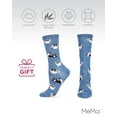 thumbnail image 6 of MeMoi Cup o' Cats Bamboo Blend Crew Socks - Womens - Female, 9-11, Denim Heather, 6 of 7