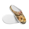 thumbnail image 3 of Fotbe Vintage Floral Butterfly Collage Pattern Women's Fuzzy Curly Fur Memory Foam Loafer Slippers Indoor Outdoor Slippers Winter Home Shoes-44/45, 3 of 7