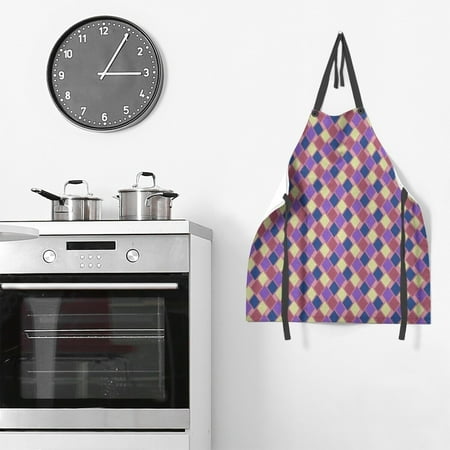 

ArtVerse Retro Diamonds Apron - 27 x 30 Pink & Purple