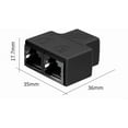 thumbnail image 4 of KOMI RJ45 Ethernet Splitter Adapter,Ethernet Cable Splitter,Through Head/Tee Head/One to Two Extension/Tee-head Connection Network Splitter Adapter (Tee-head Black), 4 of 5