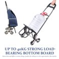 thumbnail image 5 of yeacher Chariot de Courses Pliable Compact avec Roues Triples pour Usage Domestique et Supermarché - Cadre en Métal Rouge, Sans Sac en Tissu Inclus, 5 of 5