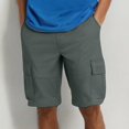 thumbnail image 2 of Mens Athletic Shorts Slim Fit Stretch Denim Ripped Cargo Bermuda Shorts Comfort Flex Waist E 42, 2 of 5