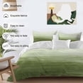 thumbnail image 3 of 3 Piece Sage Green Ombre Duvet Cover Set Queen Size,Microfiber Comforter/Quilt Cover with Corner Ties and 2 Pillowcases,Modern Abstract Art Ocean Oil Painting All Season Bedding with Zipper Closure, 3 of 8