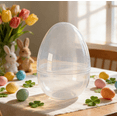 thumbnail image 4 of HIELLFQ Easter Eggs Giant Clear Empty Storage Box, 11.8" Plastic Easter Eggs Ornament Storage Box for Candy Toys Crafts, Easter Egg Large Fillable for Easter Basket Stuffers, 4 of 9