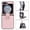 Pink, variant on Dteck Case for Samsung Galaxy Z Flip 6,Shockproof Leather Ring Holder Case Hard PC Back Cover for Galaxy Z Flip 6,Black