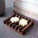 thumbnail image 1 of Soporte para jabonera, 3 piezas de madera natural para guardar jabón, jabonera para ducha, bandeja de jabón con drenaje automático para baño, 1 of 2