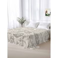 thumbnail image 5 of Gray Paisley Floral Twim Size Flat Sheet, Wrinkleproof & Fadeproof Cooling Flat Bed Sheet Only, Farmhouse Spring Summer Flowers Breathable Soft Bedding Top Sheets 66 x 96 Inches, 5 of 8