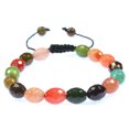 thumbnail image 4 of Mixed Colors of Oval Quartz Gemstone Macrame Style Bracelet Good for Healing and Energy 91012, 4 of 4