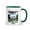 Dark Green, variant on Community Collage is easier than Regular College -Mug with inside Color accent (Black, 11 oz)