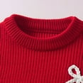 thumbnail image 5 of KPOPLK Boys Sweater 100% Cotton Cable Knit Boys Uniform Sweater Round-Neck Christmas Kids Pullover for Children(3-6 Months,R87-Red), 5 of 9