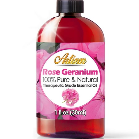 - Artizen Rose Geranium Essential Oil (100% PURE & NATURAL - UNDILUTED) Therapeutic Grade - Huge 1oz Bottle - Perfect for Aromatherapy, Relaxation, Skin Therapy & More!