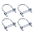 thumbnail image 1 of Unique Bargains 42mm Inner Width 75mm Length Round U-Bolt Steel M8 4 Sets, 1 of 4