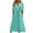 Sky Blue, variant on Womens Summer Maxi Dress Short Sleeve V Neck Hollow Out Eyelet Long Flowy Beach Vacation Dresses with Pockets