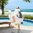 thumbnail image 3 of Yayeee Kids Hooded Towels Toddler Soft Absorbent Beach Bathing Wrap 50" x 23.5", Cute Cartoon Cats, 3 of 5