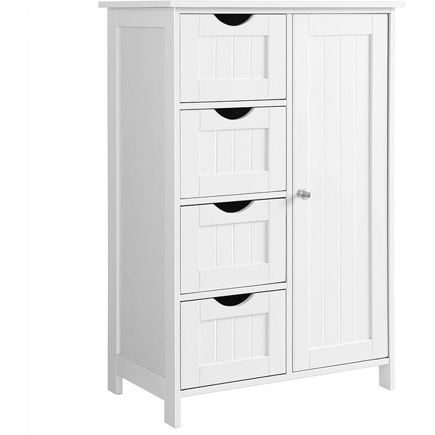 Kanstar 32 Bathroom Storage Cabinet, Tall Storage Cabinet With Drawers And Shelves
