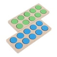 thumbnail image 4 of Kids Math Toy, Ten Frame Math Toy Basswood Material Green Blue 20x8x1cm  For Teaching Aids, 4 of 8