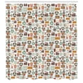 thumbnail image 3 of Old Hollywood Shower Curtain, Cinematography Elements Flat Design of Popcorn Beverages and Music Note Icon, Fabric Bathroom Set with Hooks, 69W X 75L Inches Long, Multicolor, by Ambesonne, 3 of 3