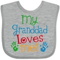 thumbnail image 3 of Inktastic My Granddad Loves Me Boys or Girls Baby Bib, 3 of 4
