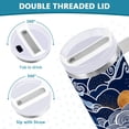 thumbnail image 3 of Yayeee 30oz Stainless Steel Tumbler with Straw and Handle Double-Wall Insulated Travel Water Bottle, Blue Night Sky, 3 of 8