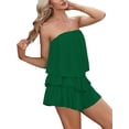 thumbnail image 4 of Smocked Jumpsuit Strapless Women Off The Shoulder Romper Flowy Strapless Playsuits, 4 of 4