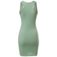 thumbnail image 3 of FashionOutfit Women's Fitted Solid Basic Sleeveless Racerback Bodycon Mini Dress, 3 of 3