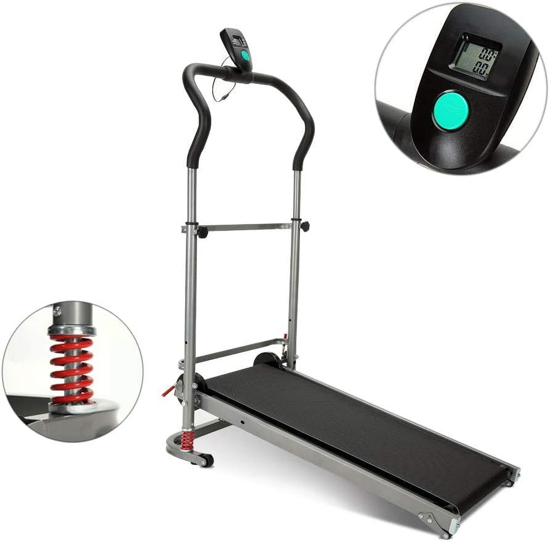 Preasion Manual Walking Exercise Treadmill, Gray, 242.5 lb