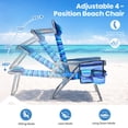 thumbnail image 3 of GVDV Backpack Beach Chair Set of 2, Portable Folding Beach Chair with Cup Holder and Towel Bars, 4-Position Adjustable Reclining Chair for Beach, Camp, Outdoor, 3 of 9