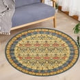 thumbnail image 2 of Round Rug, Dienrx !Round Printed Circle Mat Boho Rug Floor Carpet for Bedroom Living Room, Crystal Velvet Carpet, 2 of 5