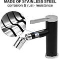 thumbnail image 5 of WOWMTN Water Faucet Stainless Steel Rotated Sprayer Black Copper Casting Body, 5 of 5