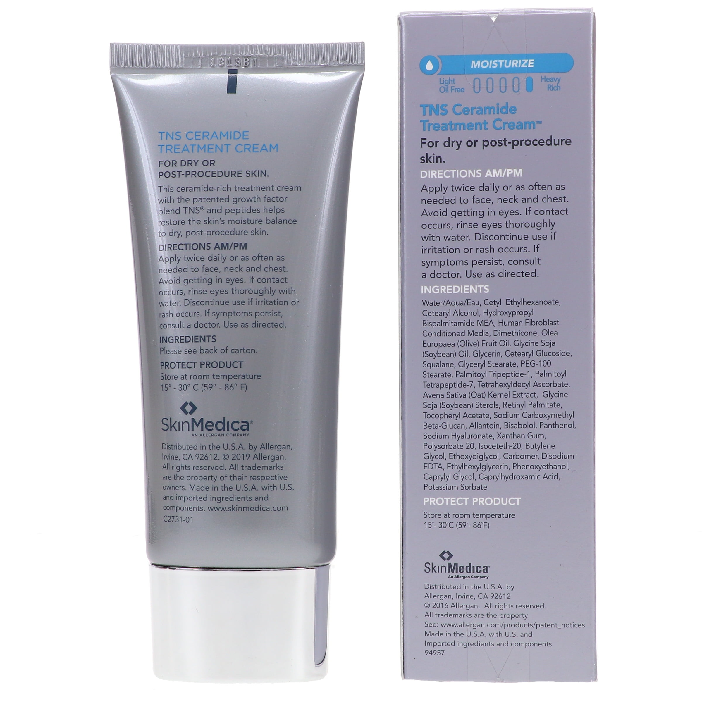 SkinMedica TNS Ceramide Treatment Cream Moisturizer 2 oz - Walmart.com