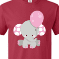 thumbnail image 4 of Inktastic Little Gray Elephant Holding A Pink Balloon T-Shirt, 4 of 5