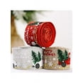thumbnail image 5 of Dragonus Christmas Burlap Ribbon Roll Hessian Fabric Rustic Xmas Party DIY Gift Wrap Tying Wreath Tree Decor Sparkly, 5 of 5