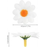 100 Pieces Fabric Daisy Flower Heads Flowers, Artificial Daisy Crafts ...