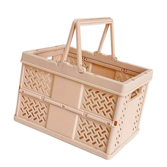 Almencla Caisse de Rangement Panier Pliable Caisse à Lait pour Camping Sortie de Printemps Ménage Café