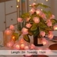 thumbnail image 3 of hengsof LED Rose Flower String Lights, Battery Operated String Romantic Flower Rose Fairy Light Lamp Outdoor for Valentine's Day, Wedding, Room, Garden, Christmass, Patio,Festival Party Decor, 3 of 7
